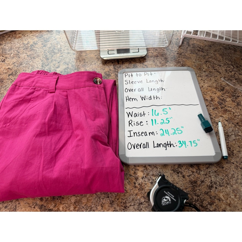 Halara Women Pink High Waisted Pleated Jogger Pants Cotton Size L Regular 780418 - Picture 7 of 7